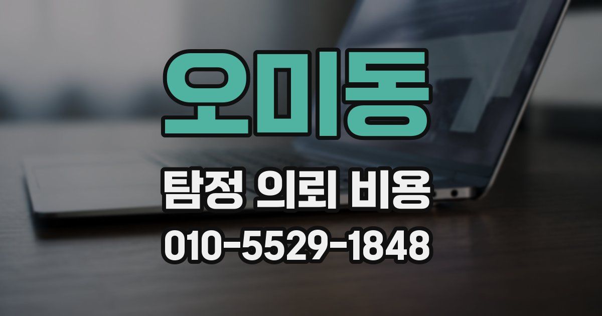 오미동 탐정 의뢰 비용