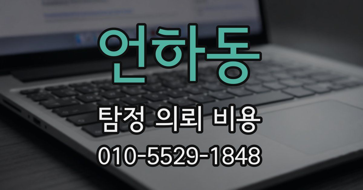 언하동 탐정 의뢰 비용
