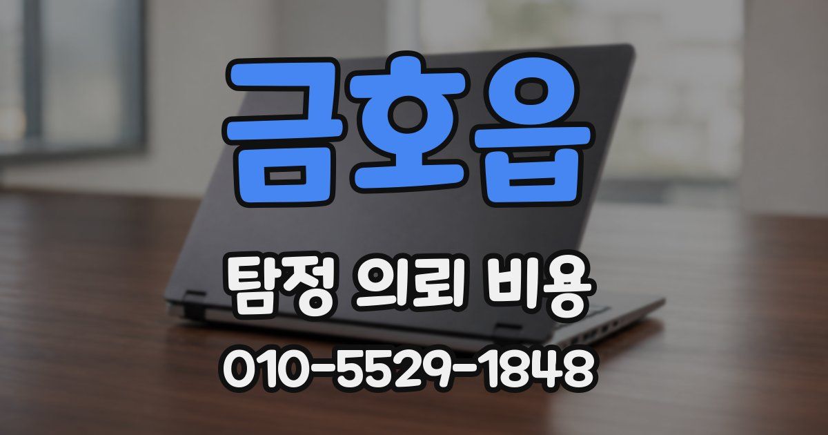 금호읍 탐정 의뢰 비용