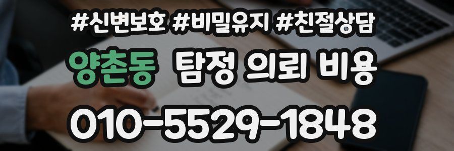 양촌동 탐정 의뢰 비용