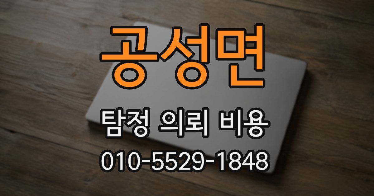 공성면 탐정 의뢰 비용