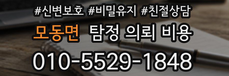 모동면 탐정 의뢰 비용