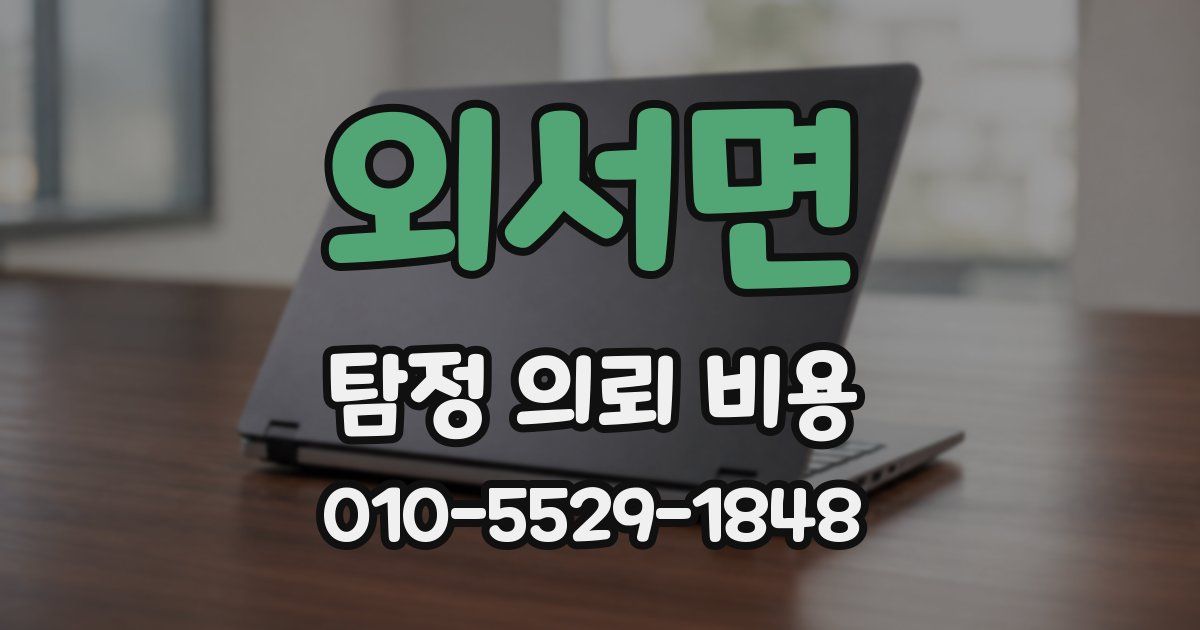 외서면 탐정 의뢰 비용