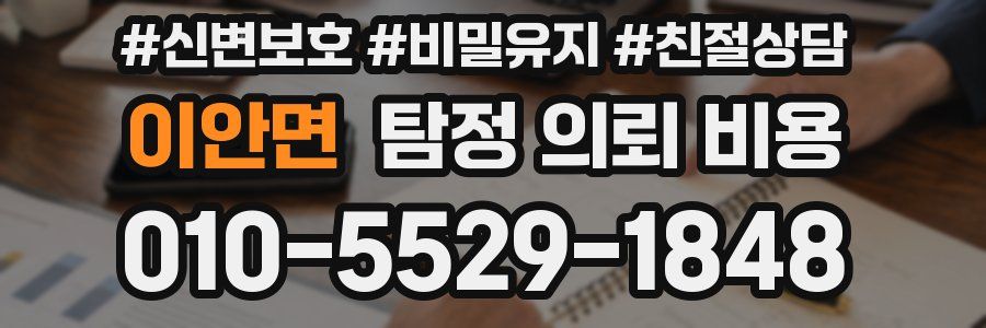 이안면 탐정 의뢰 비용