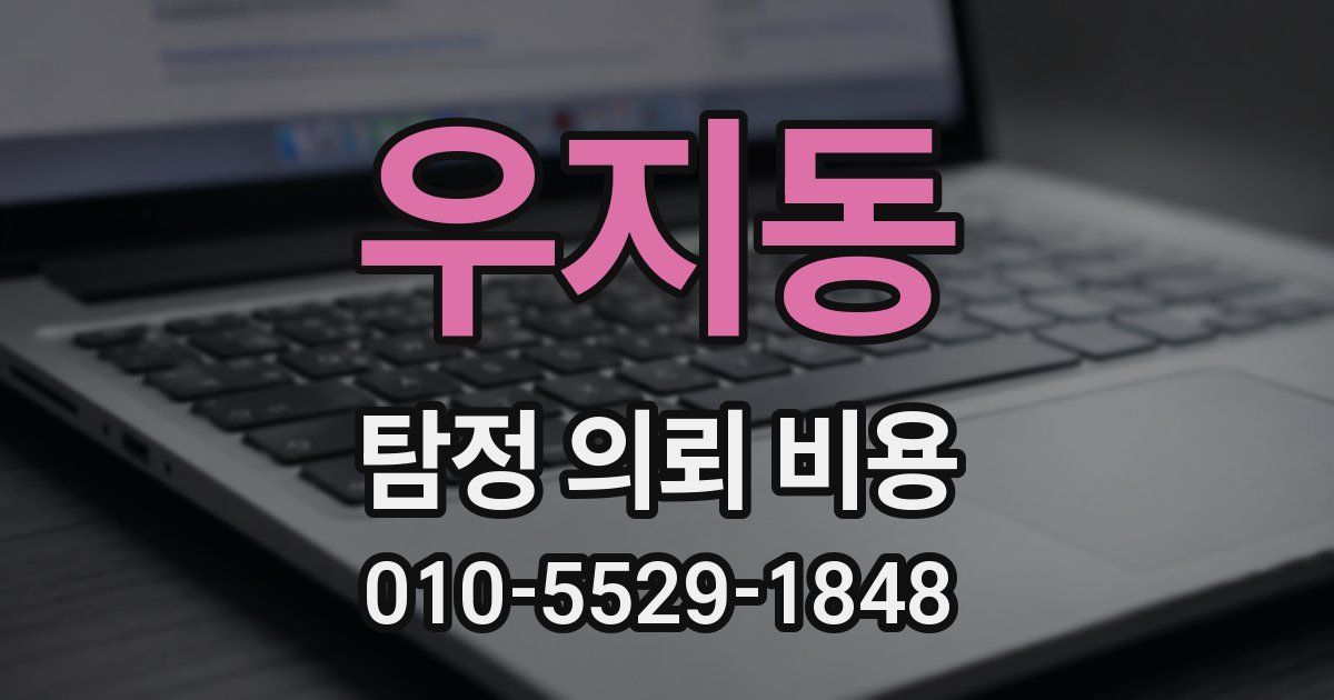 우지동 탐정 의뢰 비용