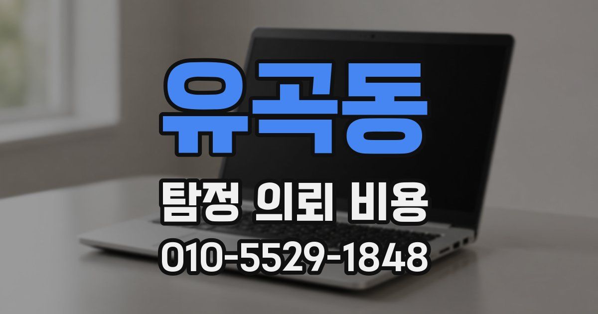 유곡동 탐정 의뢰 비용