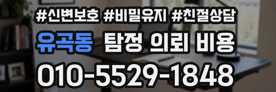 유곡동 탐정 의뢰 비용