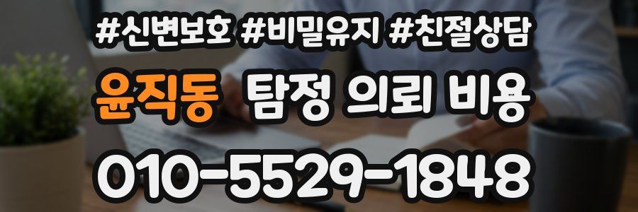 윤직동 탐정 의뢰 비용