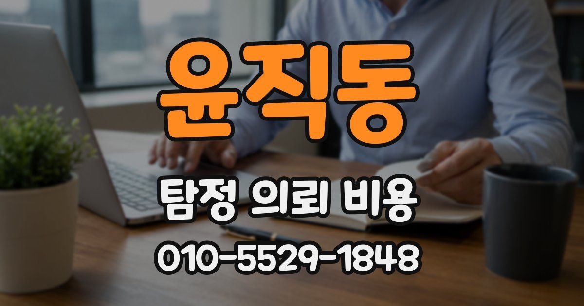 윤직동 탐정 의뢰 비용