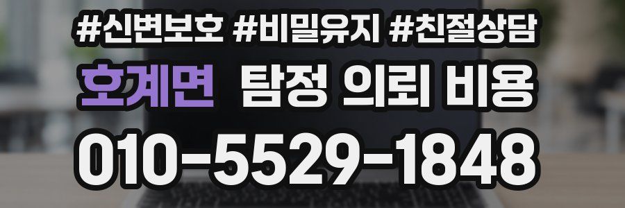 호계면 탐정 의뢰 비용