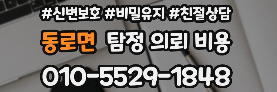 동로면 탐정 의뢰 비용