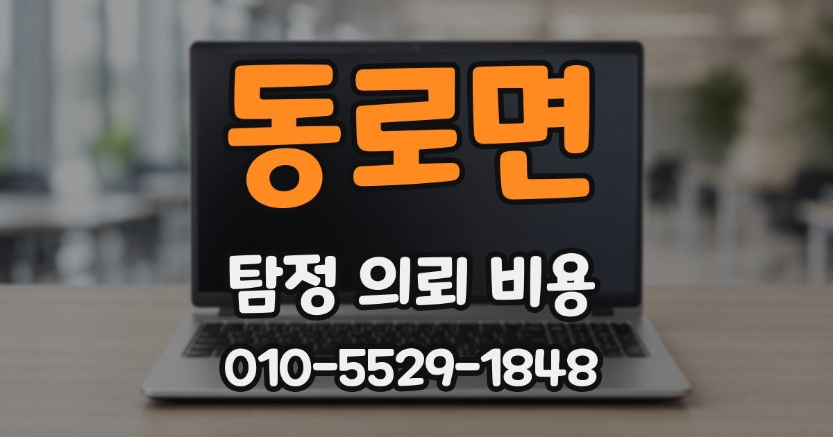 동로면 탐정 의뢰 비용