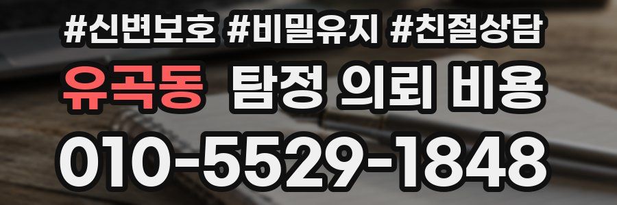 유곡동 탐정 의뢰 비용
