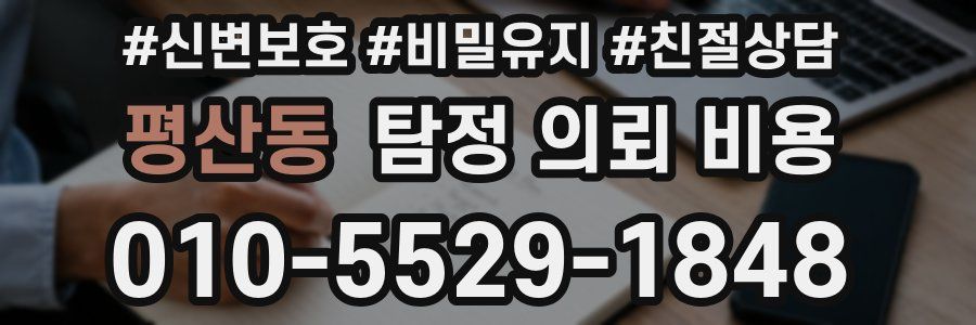 평산동 탐정 의뢰 비용