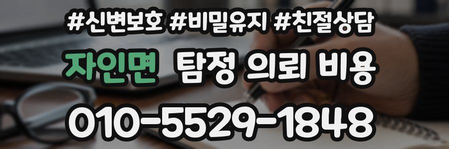 자인면 탐정 의뢰 비용