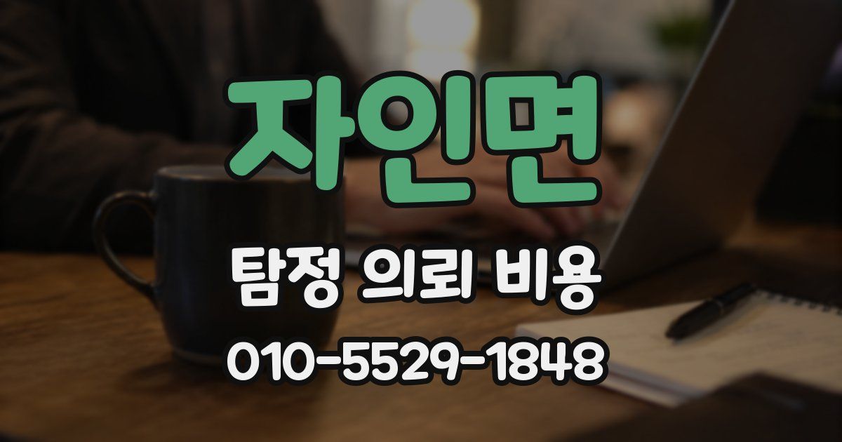 자인면 탐정 의뢰 비용