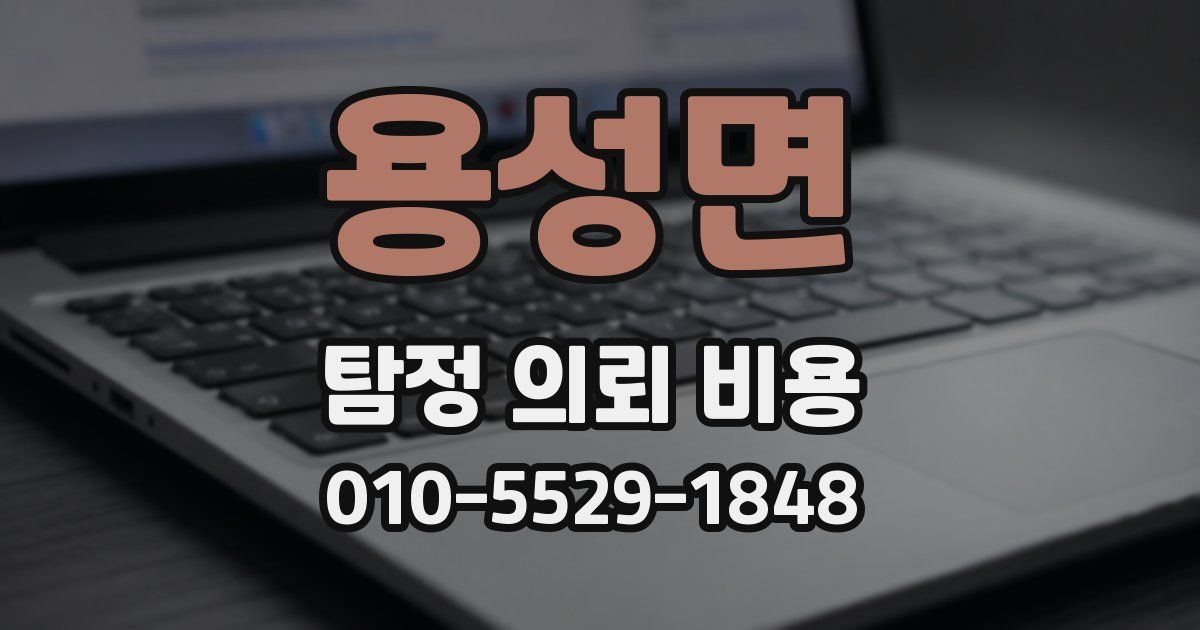 용성면 탐정 의뢰 비용