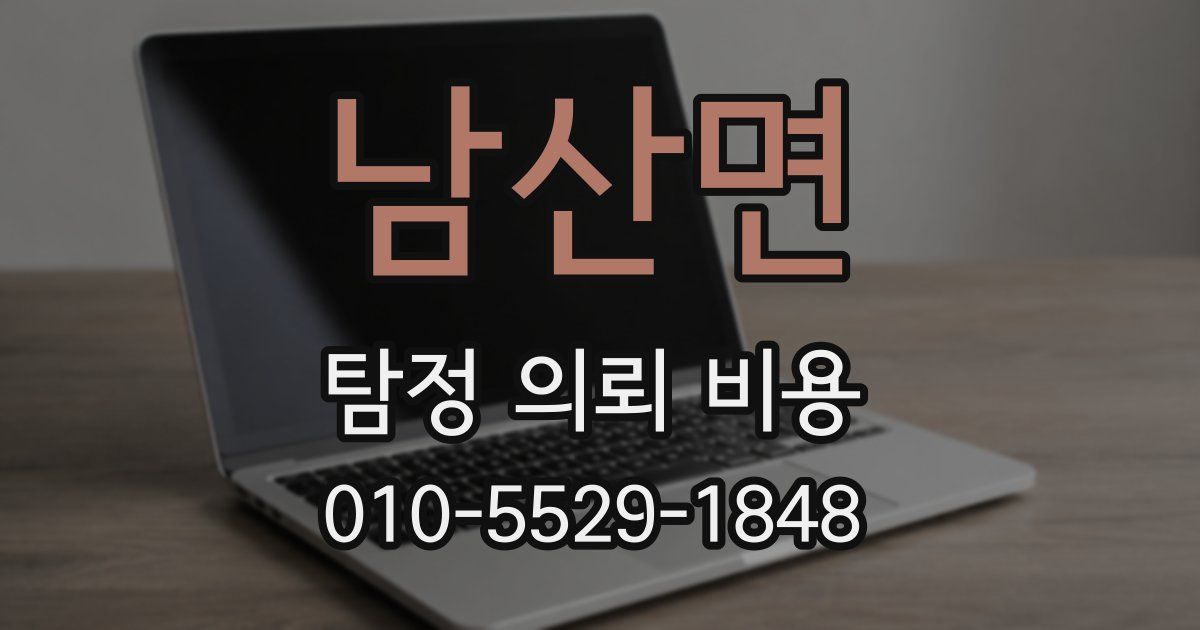 남산면 탐정 의뢰 비용