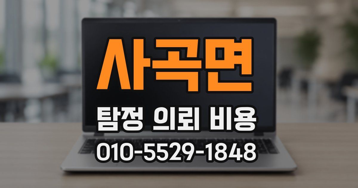 사곡면 탐정 의뢰 비용