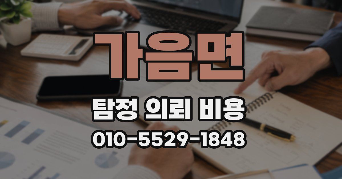 가음면 탐정 의뢰 비용