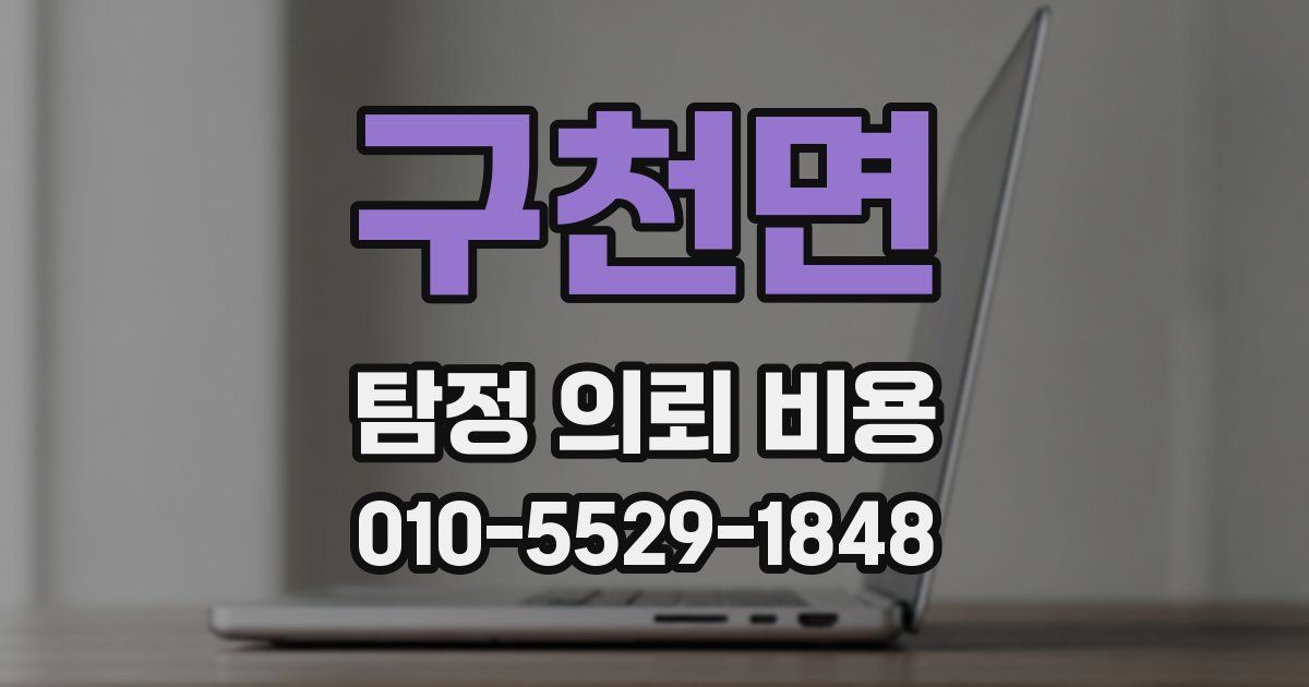 구천면 탐정 의뢰 비용