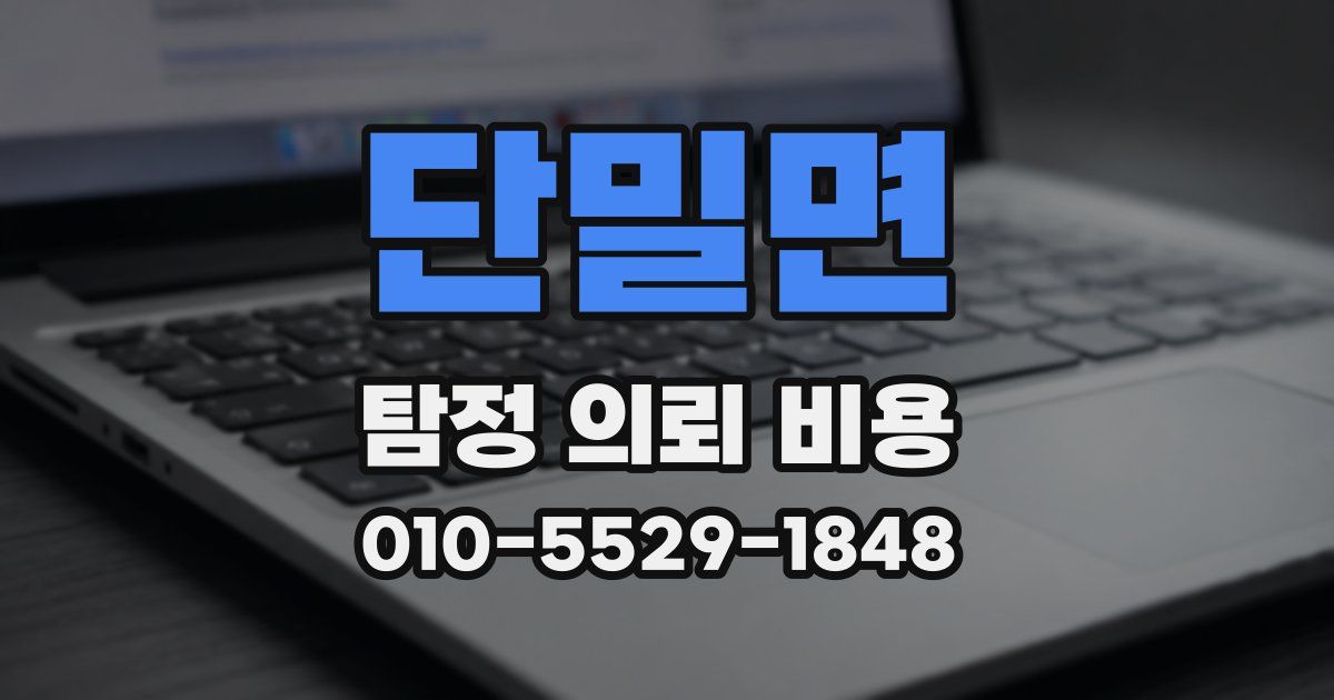 단밀면 탐정 의뢰 비용