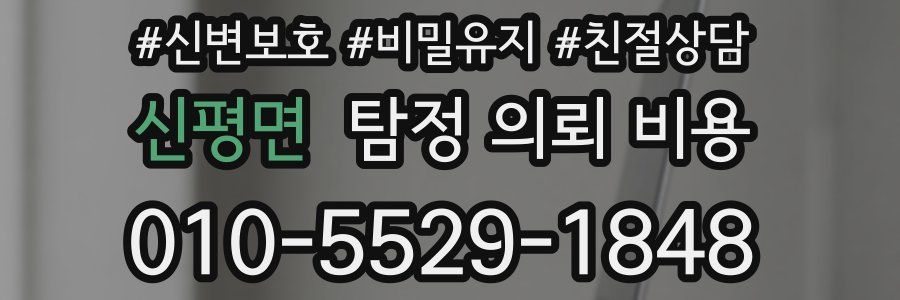 신평면 탐정 의뢰 비용