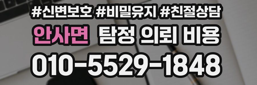 안사면 탐정 의뢰 비용