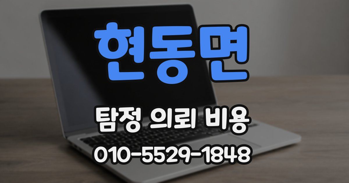 현동면 탐정 의뢰 비용