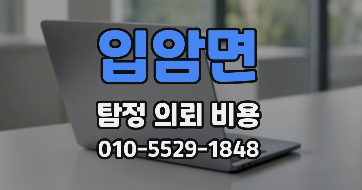 입암면 탐정 의뢰 비용