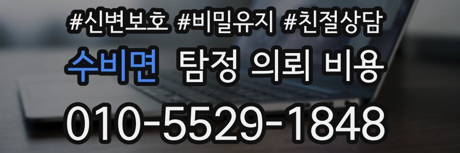 수비면 탐정 의뢰 비용
