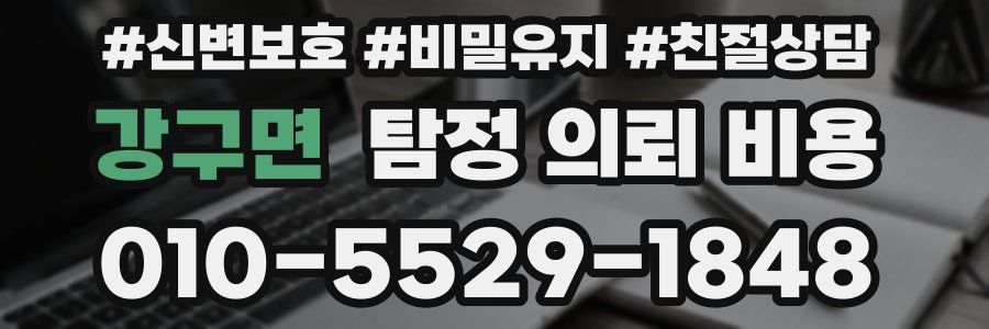 강구면 탐정 의뢰 비용