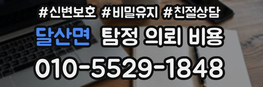 달산면 탐정 의뢰 비용