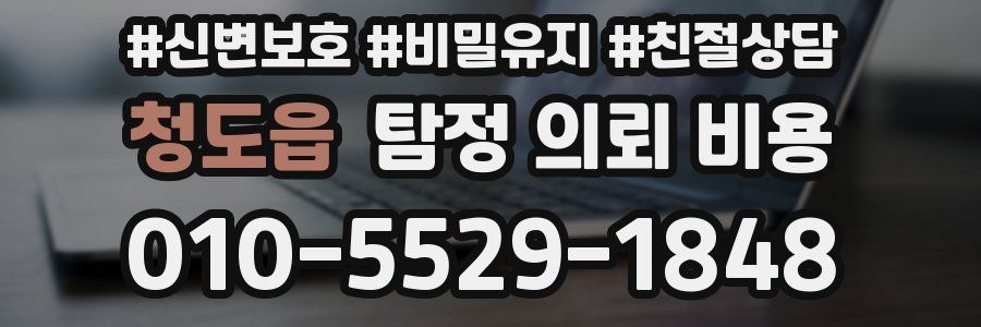 청도읍 탐정 의뢰 비용