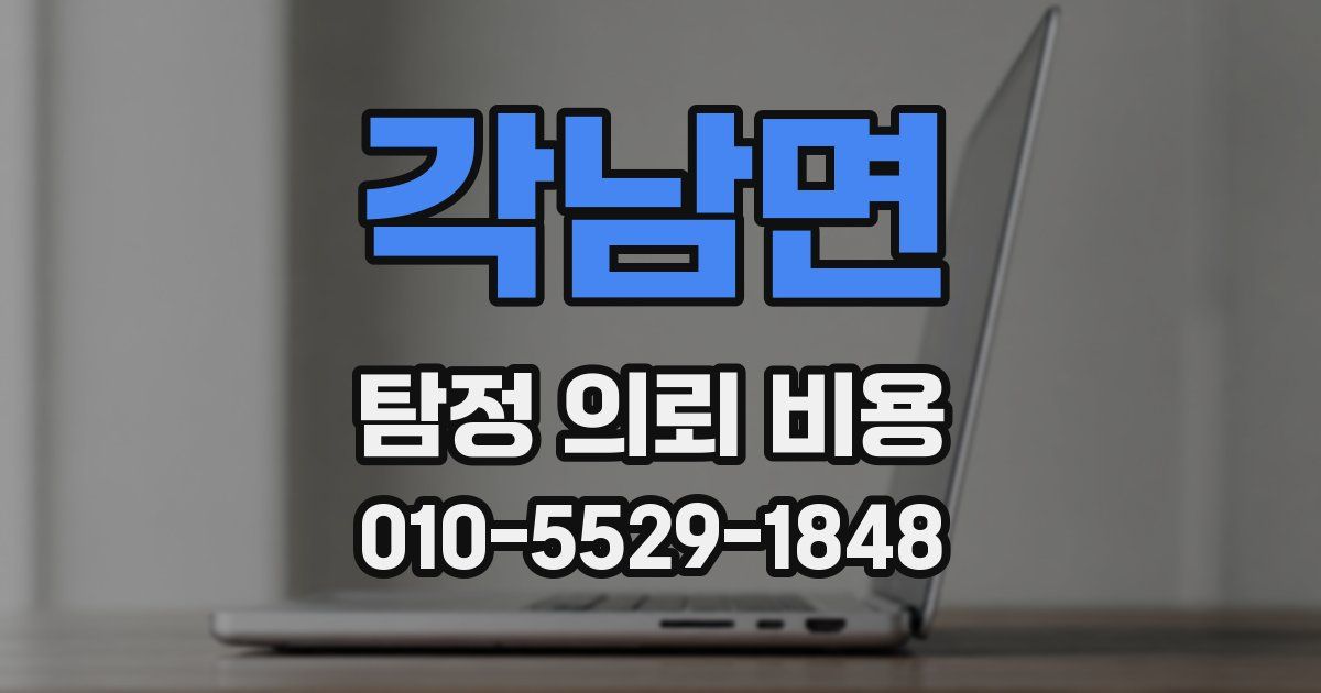 각남면 탐정 의뢰 비용
