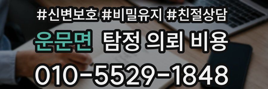운문면 탐정 의뢰 비용