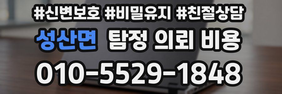 성산면 탐정 의뢰 비용
