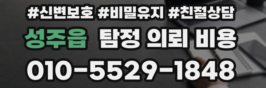 성주읍 탐정 의뢰 비용