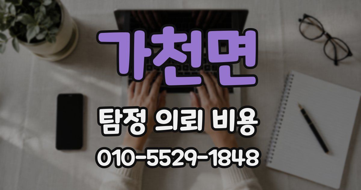 가천면 탐정 의뢰 비용