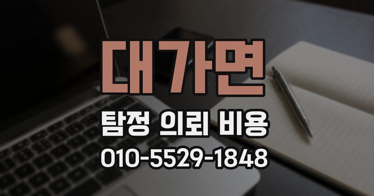 대가면 탐정 의뢰 비용