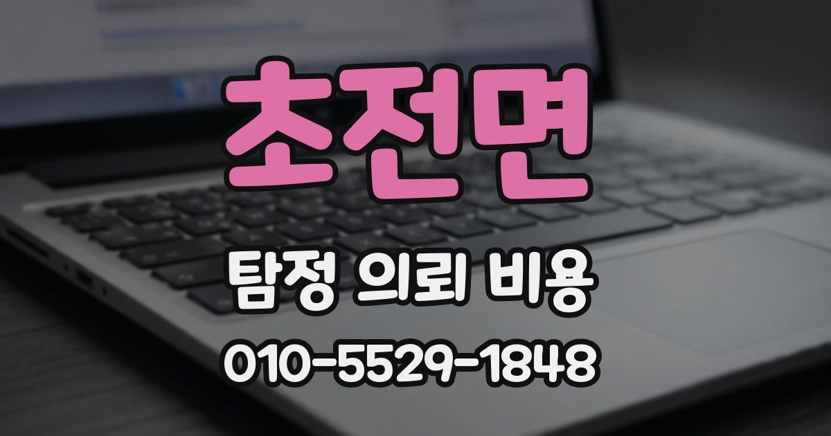 초전면 탐정 의뢰 비용