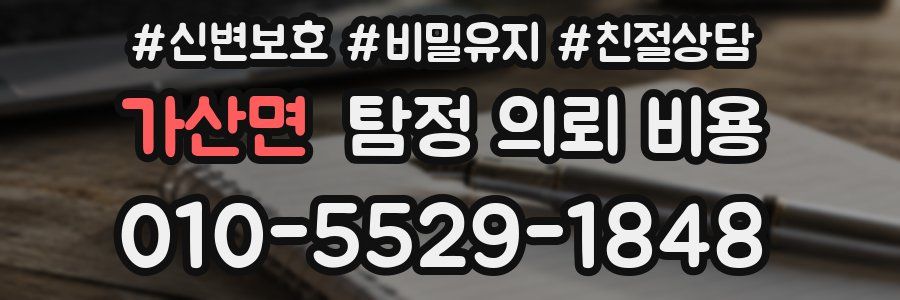가산면 탐정 의뢰 비용