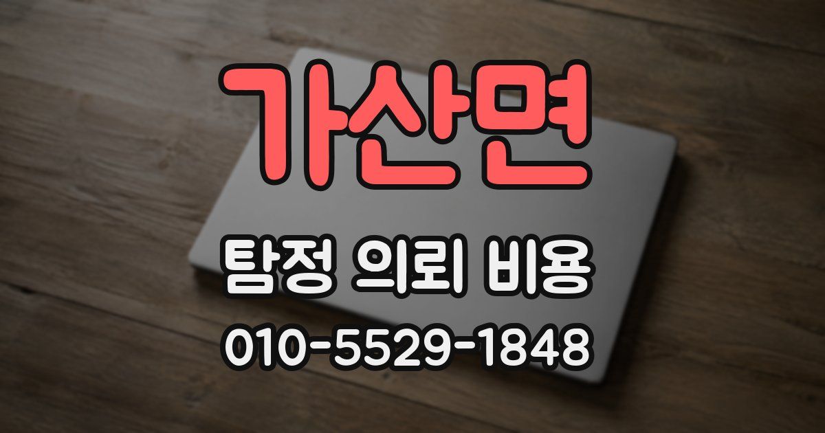 가산면 탐정 의뢰 비용