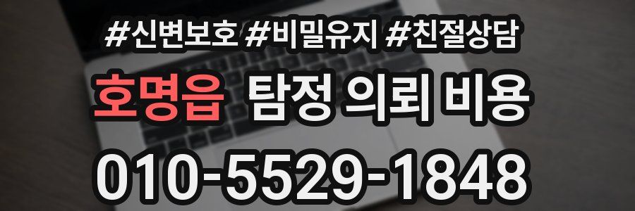 호명읍 탐정 의뢰 비용