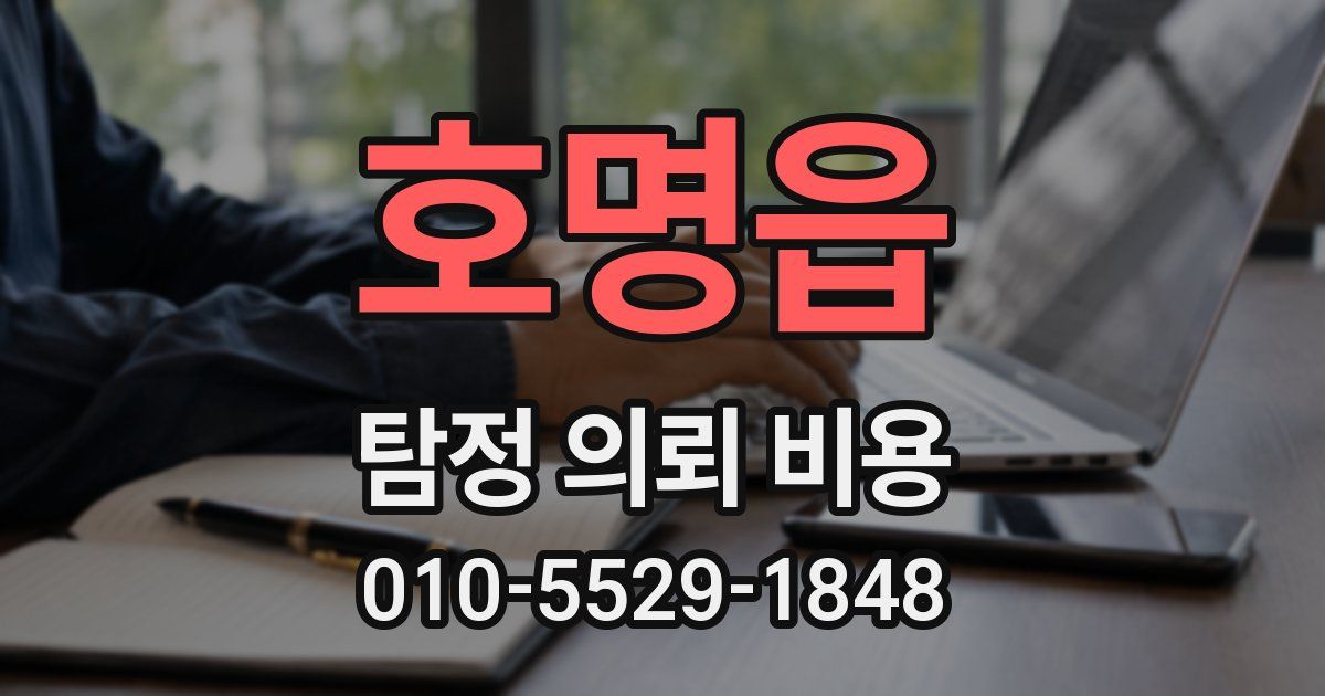 호명읍 탐정 의뢰 비용