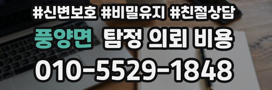 풍양면 탐정 의뢰 비용