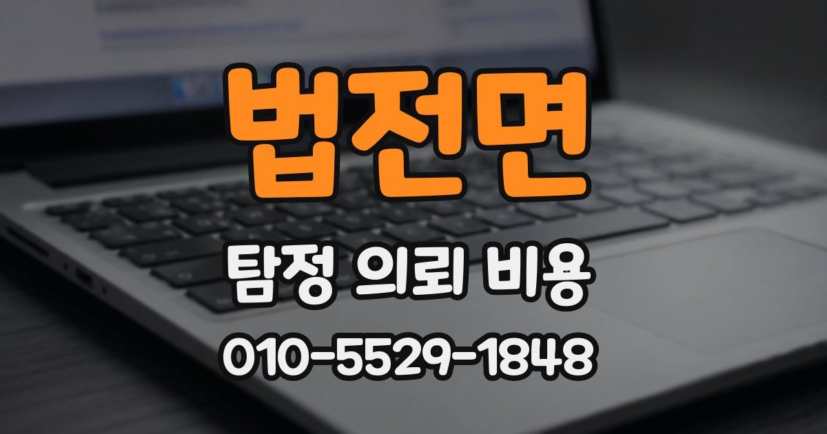 법전면 탐정 의뢰 비용