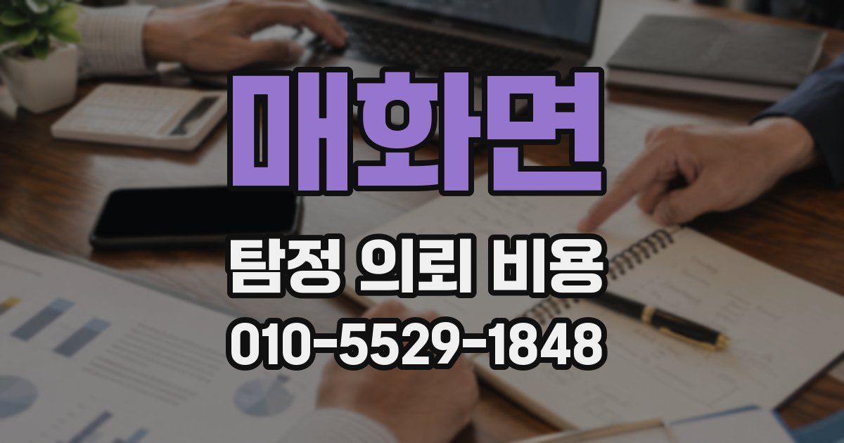 매화면 탐정 의뢰 비용