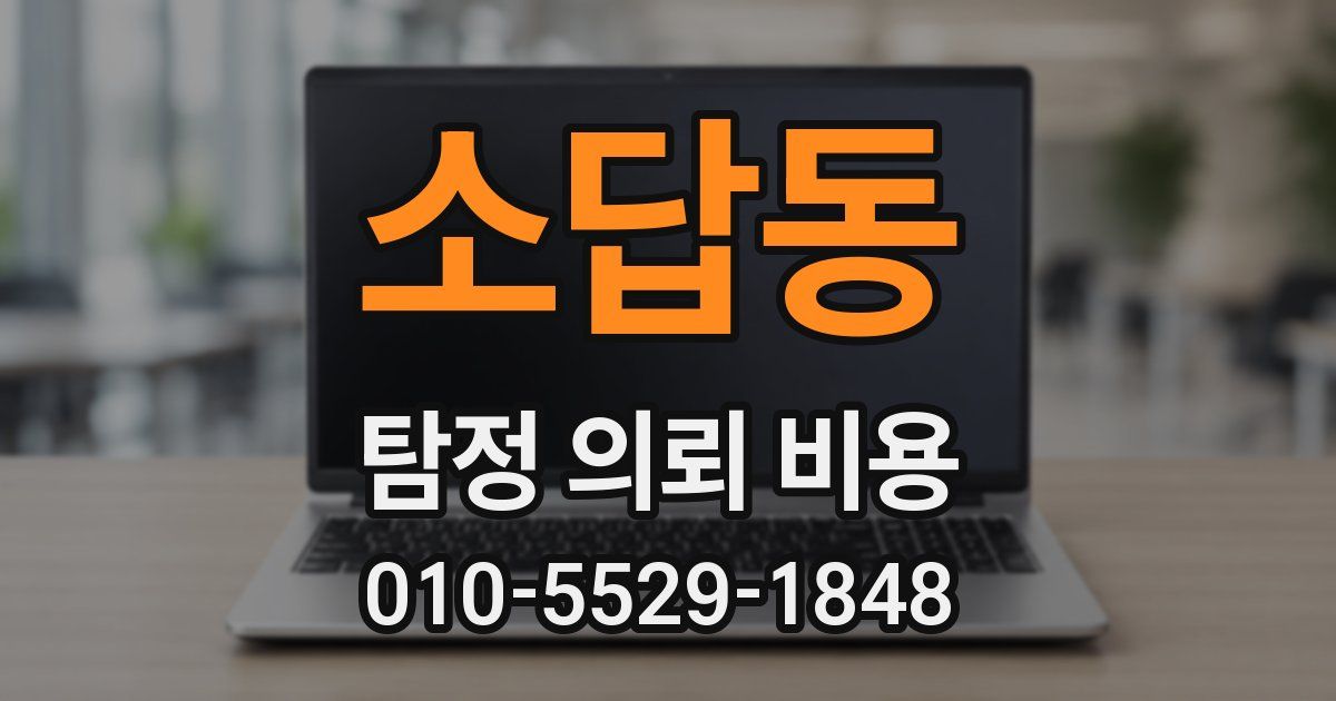 소답동 탐정 의뢰 비용