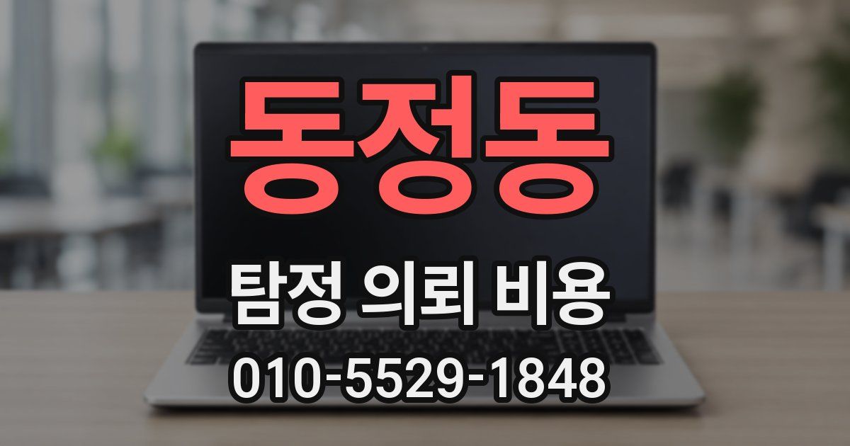 동정동 탐정 의뢰 비용